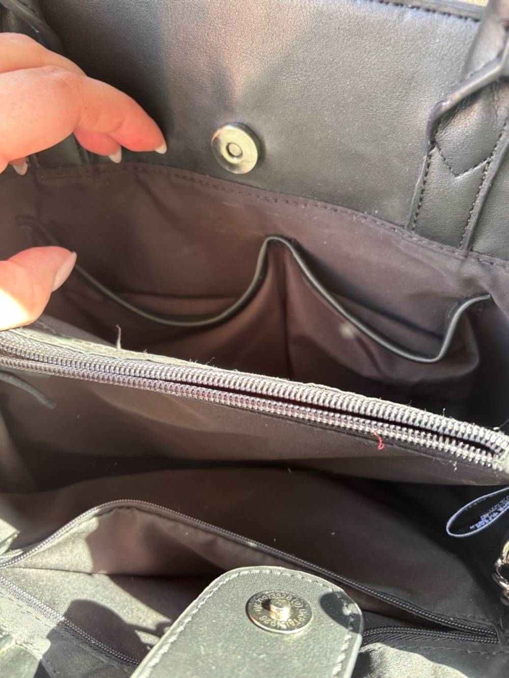 Nine West Black Bow-Detail Satchel - Picture 6 of 9